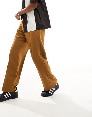 Pantaloni eleganti a fondo ampio marroni - ASOS DESIGN - Modalova