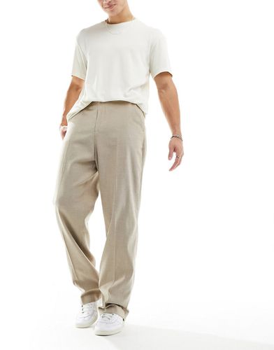 Pantaloni eleganti a fondo ampio marroni - ASOS DESIGN - Modalova