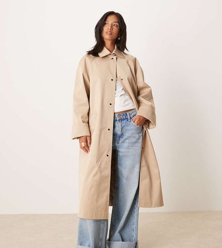 ASOS DESIGN Petite - Trench-coat long - Taupe - Asos Petite - Modalova