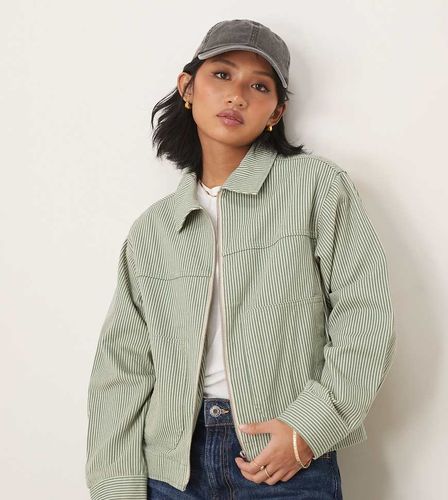 ASOS DESIGN Petite - Veste en sergé avec col - Rayures - Asos Petite - Modalova