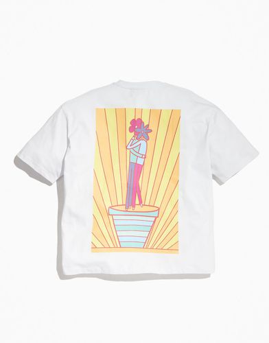 Pride - T-shirt genderless oversize bianca con stampa sulla schiena - ASOS DESIGN - Modalova