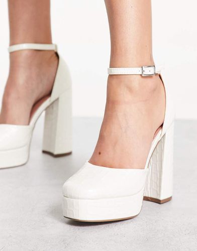 Priority - Scarpe con tacco alto bianche con plateau - ASOS DESIGN - Modalova