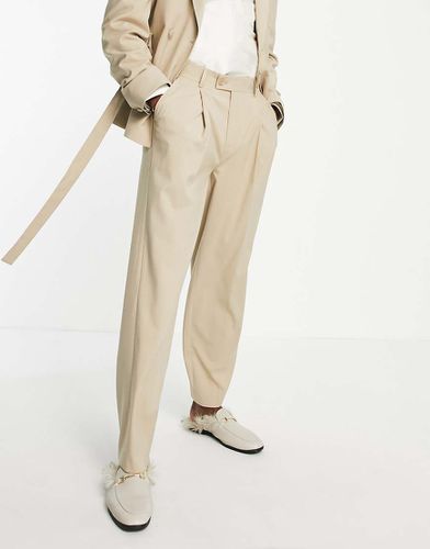 Wedding - Pantaloni da abito a palloncino beige - ASOS DESIGN - Modalova