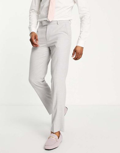 Wedding - Pantaloni da abito slim con micro trama ghiaccio - ASOS DESIGN - Modalova