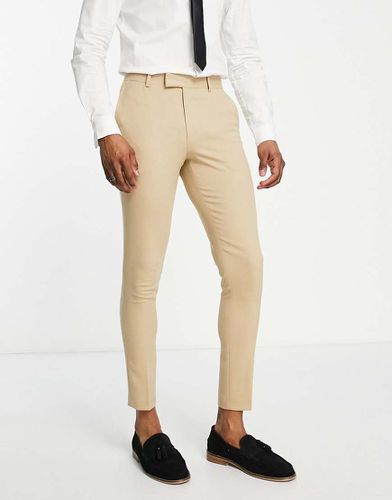 Wedding - Pantaloni da abito super skinny in micro texture grigio pietra - ASOS DESIGN - Modalova