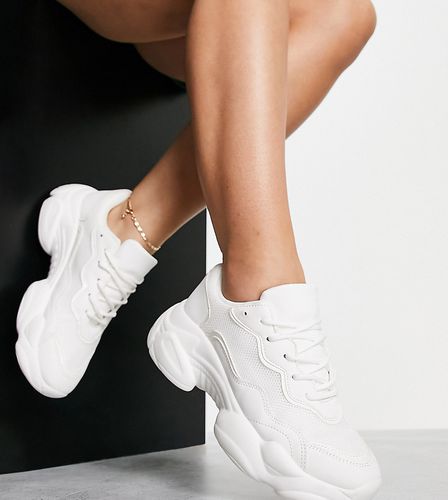 Wide Fit - Divine - Sneakers chunky bianche a pianta larga - ASOS DESIGN - Modalova