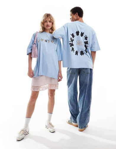 T-shirt unisex oversize slavato con stampa Disney di Topolino e amici - ASOS DESIGN - Modalova