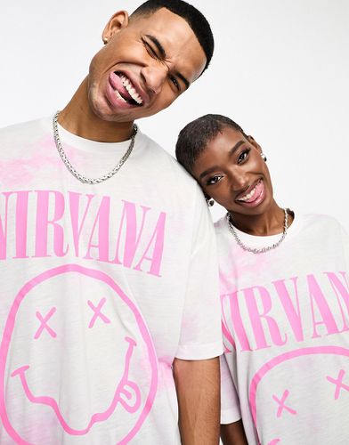 T-shirt unisex oversize lavaggio con stampa Nirvana - ASOS DESIGN - Modalova