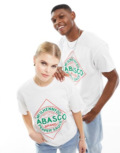 T-shirt bianca unisex con stampa logo Tabasco - ASOS DESIGN - Modalova