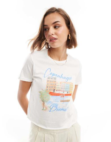 T-shirt mini bianca con grafica di Copenhagen - ASOS DESIGN - Modalova