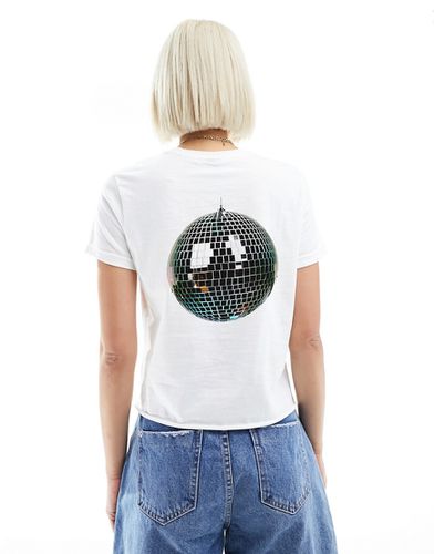 T-shirt mini bianca con stampa di strobosfera - ASOS DESIGN - Modalova