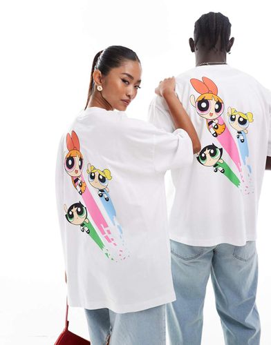 T-shirt oversize unisex con stampa "Powerpuff Girls" sul retro - ASOS DESIGN - Modalova