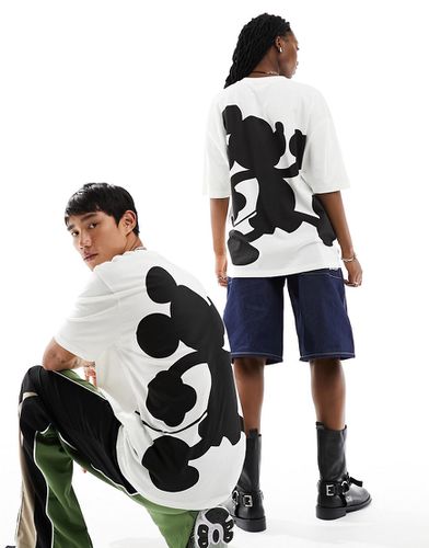 T-shirt oversize unisex sporco con stampa Disney di Topolino sul retro - ASOS DESIGN - Modalova