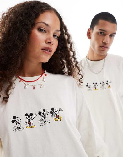 T-shirt oversize unisex sporco con stampa Disney di Topolino - ASOS DESIGN - Modalova