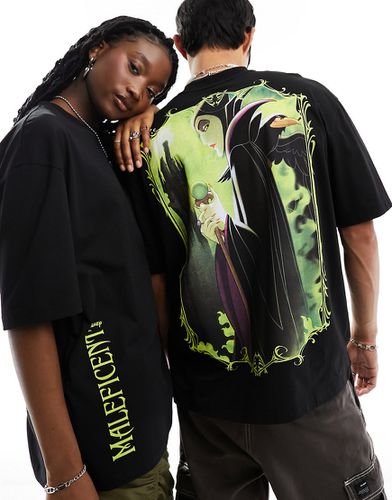 T-shirt oversize unisex nera con stampa Disney di Maleficent - ASOS DESIGN - Modalova