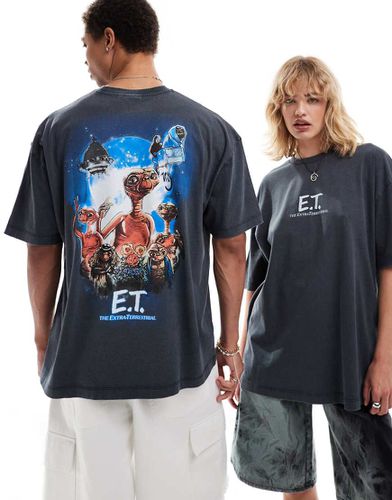 T-shirt oversize unisex slavato con stampa di E.T. su licenza - ASOS DESIGN - Modalova