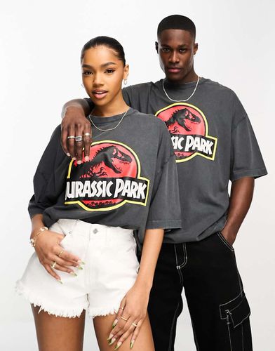 T-shirt oversize unisex slavato con stampa di Jurassic Park - ASOS DESIGN - Modalova