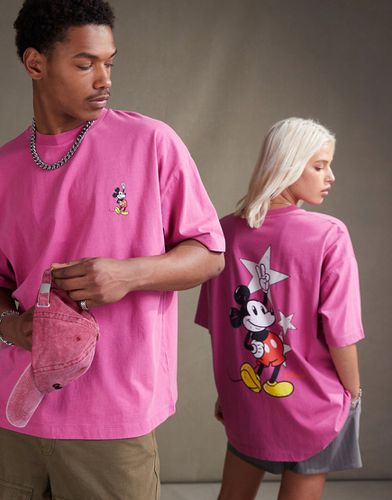 T-shirt oversize unisex slavato con stampa Disney di Topolino - ASOS DESIGN - Modalova