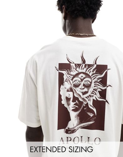 T-shirt oversize sporco con stampa rinascimentale sul retro - ASOS DESIGN - Modalova