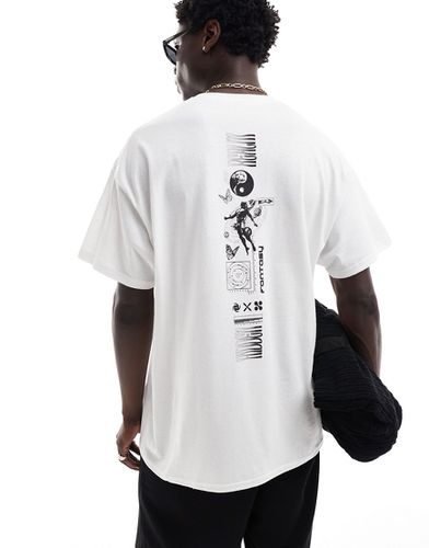 T-shirt oversize bianca con stampa celestiale - ASOS DESIGN - Modalova