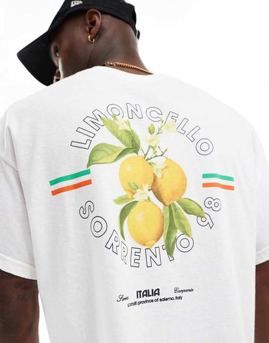 T-shirt oversize bianca con stampa Limoncello - ASOS DESIGN - Modalova