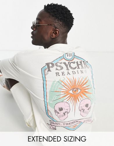 T-shirt oversize color crema con stampa celestiale sul retro - ASOS DESIGN - Modalova