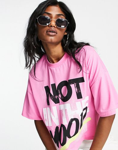 T-shirt oversize acceso con scritta "Not In The Mood" - ASOS DESIGN - Modalova
