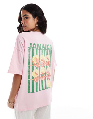 T-shirt oversize con grafica "Jamaica" - ASOS DESIGN - Modalova