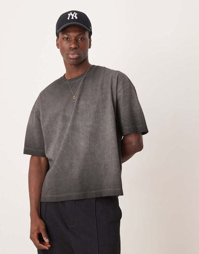 T-shirt oversize squadrata slavato con tinta pigmentata - ASOS DESIGN - Modalova