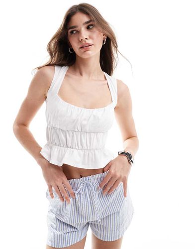 Top milkmaid aperto dietro con maniche ad aletta - ASOS DESIGN - Modalova