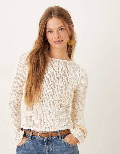 Top texturé à manches évasées - Asos Design - Modalova