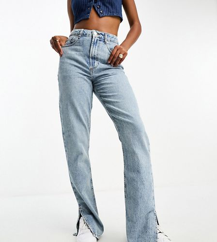 Tall - Jeans dritti anni '90 lavaggio medio con spacco sul fondo - ASOS DESIGN - Modalova
