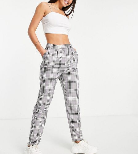 Tall - Pantaloni affusolati eleganti viola a quadri - ASOS DESIGN - Modalova