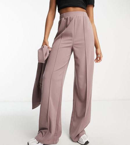 ASOS DESIGN Tall - Pantaloni da abito con fondo ampio extra larghi in jersey color visone - ASOS Tall - Modalova