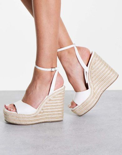 Tasha - Espadrilles con zeppa bianche - ASOS DESIGN - Modalova