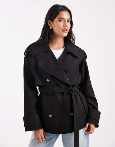 Trench-coat court oversize avec ceinture - Asos Design - Modalova