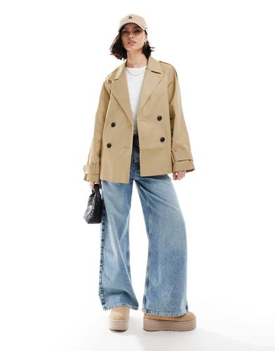 Trench corto color pietra - ASOS DESIGN - Modalova