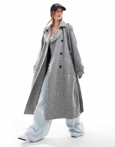 Trench effetto lana elegante sale e pepe - ASOS DESIGN - Modalova