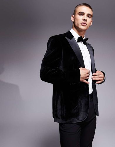 Veste de smoking ajustée en velours - Asos Design - Modalova