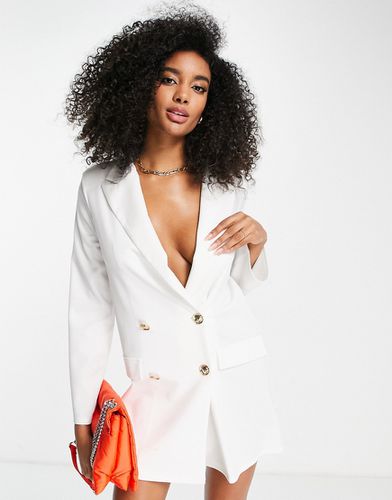 Vestito blazer squadrato oversize color crema con bottoni appariscenti - ASOS DESIGN - Modalova