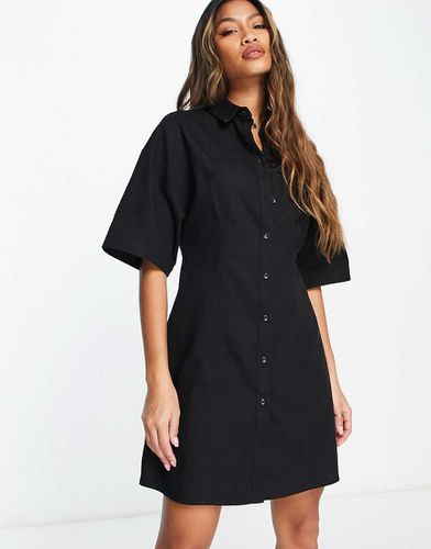 Vestito camicia corto in twill - ASOS DESIGN - Modalova