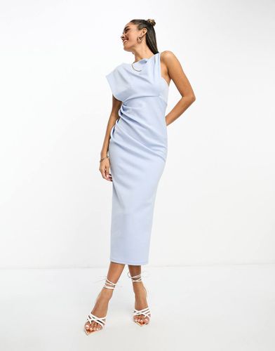 Vestito midi accollato - ASOS DESIGN - Modalova