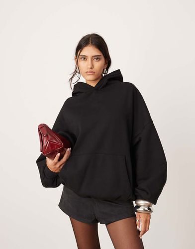 Felpa oversize premium pesante con cappuccio nera - ASOS EDITION - Modalova