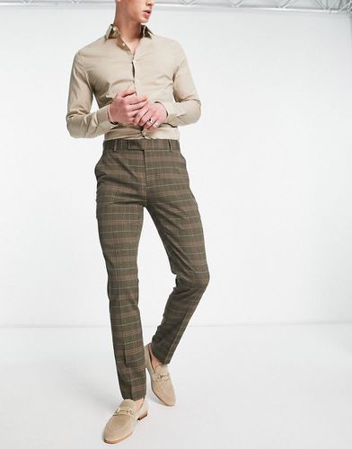 Pantaloni da abito marroni a quadri - Bolongaro Trevor - Modalova