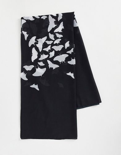 Sciarpa casual nera con stampa teschio bianca - Bolongaro Trevor - Modalova