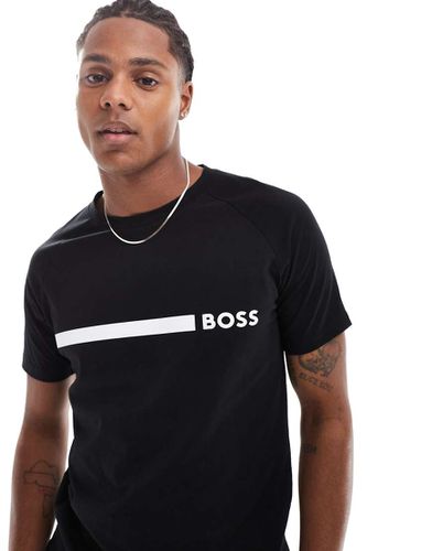 BOSS - T-shirt slim nera-Nero - BOSS Bodywear - Modalova