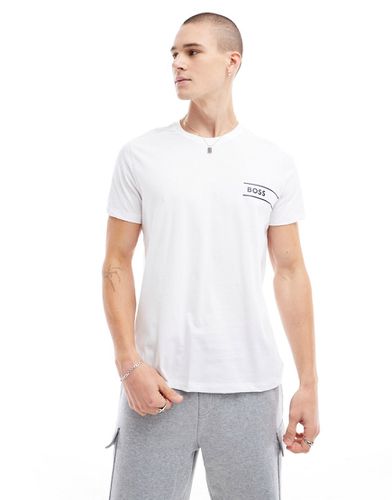 T-shirt bianca con logo - BOSS Bodywear - Modalova