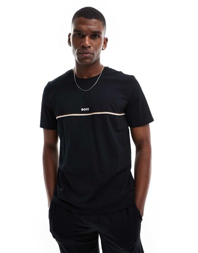 Unique - T-shirt nera in coordinato - BOSS Bodywear - Modalova