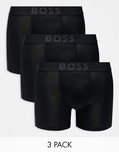 BOSS - Bodywear Active - Confezione da 3 boxer neri - BOSS Bodywear - Modalova