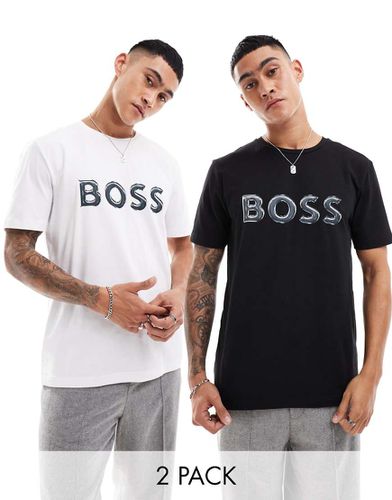 Confezione da 2 t-shirt multicolore con logo - BOSS Green - Modalova